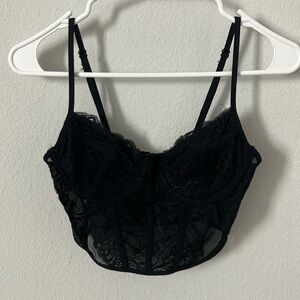 NWOT Full Tilt (tilly’s) Black Corset Top